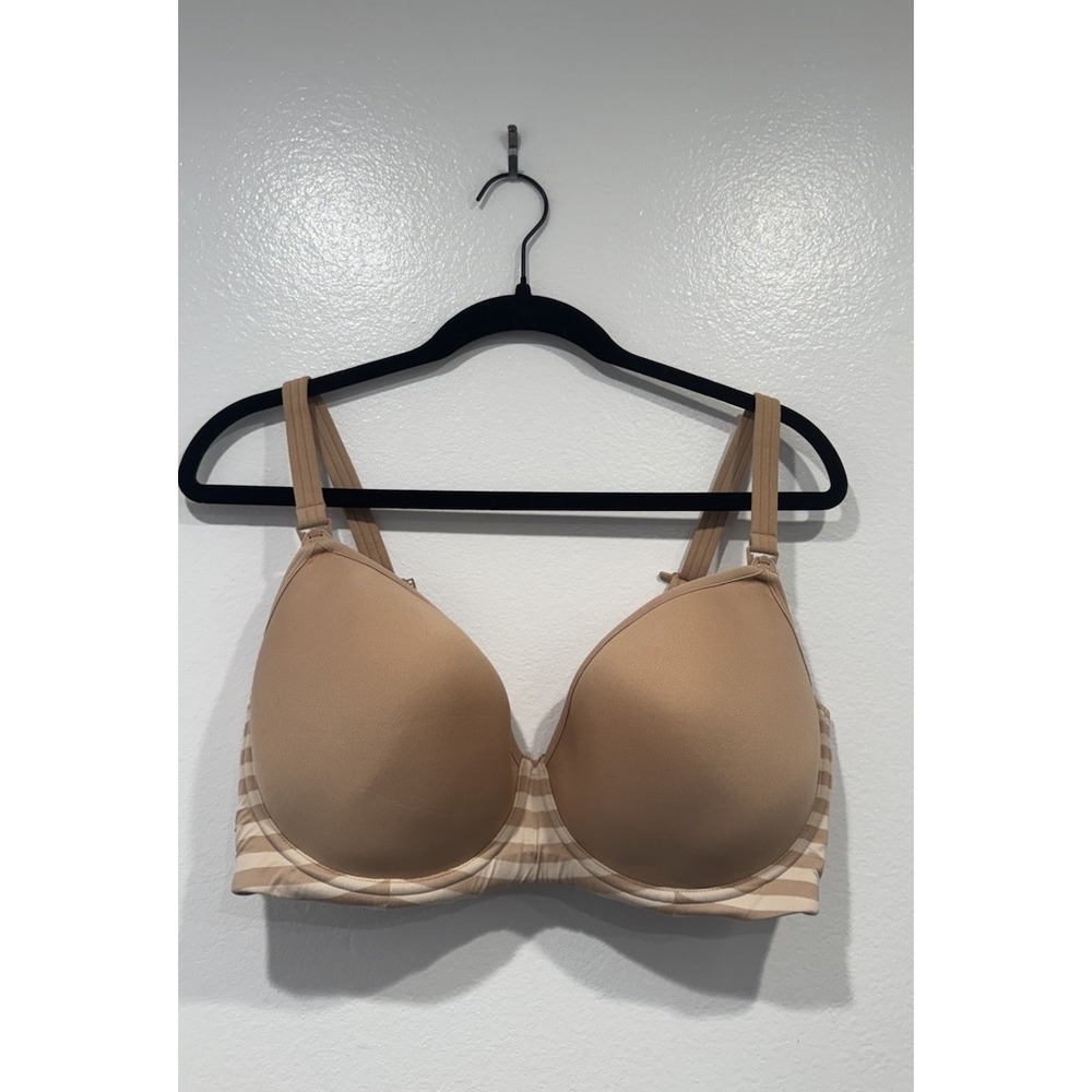 Cake Maternity Beige Striped Bra Women's Size 36I Lamington 3D Spacer Bra #432